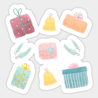 Christmas gift illustration Sticker